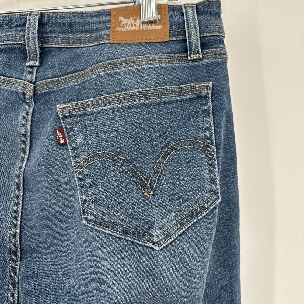 Levis 529 Curvy Bootcut Jeans Womens 10 30/32 Blue Light‎ Wash Stretch Y2K